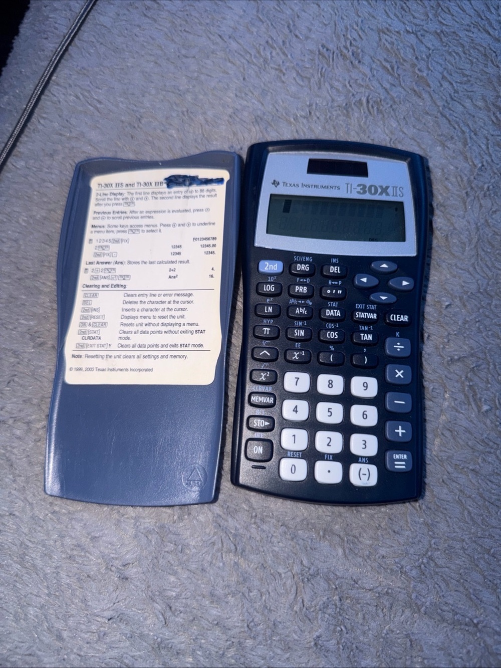⭐ Texas Instruments TI-30X IIS Scientific Calculator Solar ~ TESTED WORKS ⭐